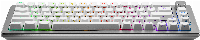 Геймърска Механична Клавиатура Cooler Master CK721, TTC Brown Switches, US Layout, Wireless 65%, RGB, Silver White