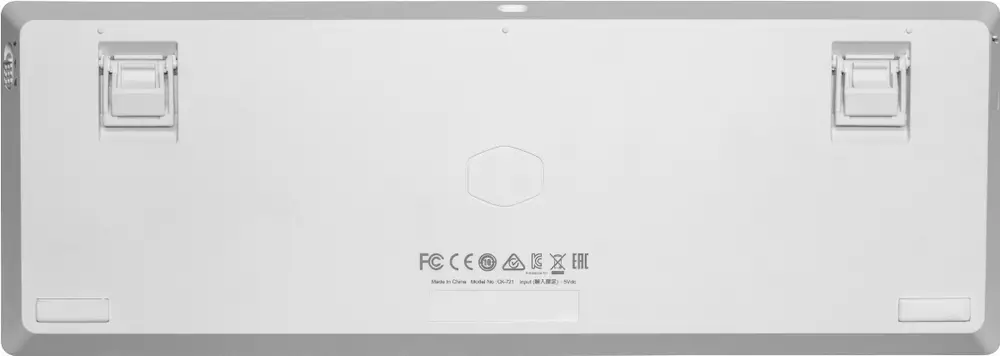 Геймърска Механична Клавиатура Cooler Master CK721, TTC Brown Switches, US Layout, Wireless 65%, RGB, Silver White