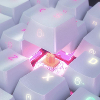 Геймърскa механична клавиатура XTRFY K5 Transperant White, 65% Hotswap RGB US Layout Kailh Red