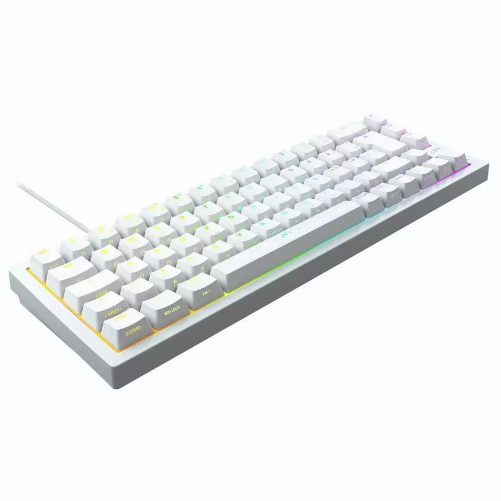 Геймърскa механична клавиатура XTRFY K5 Compact Transperant White 65% Hotswap RGB Kailh Red