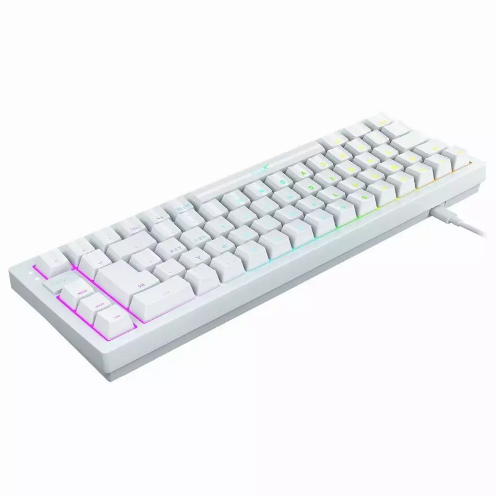 Геймърскa механична клавиатура XTRFY K5 Compact  Transperant White 65% Hotswap RGB  Kailh Red
