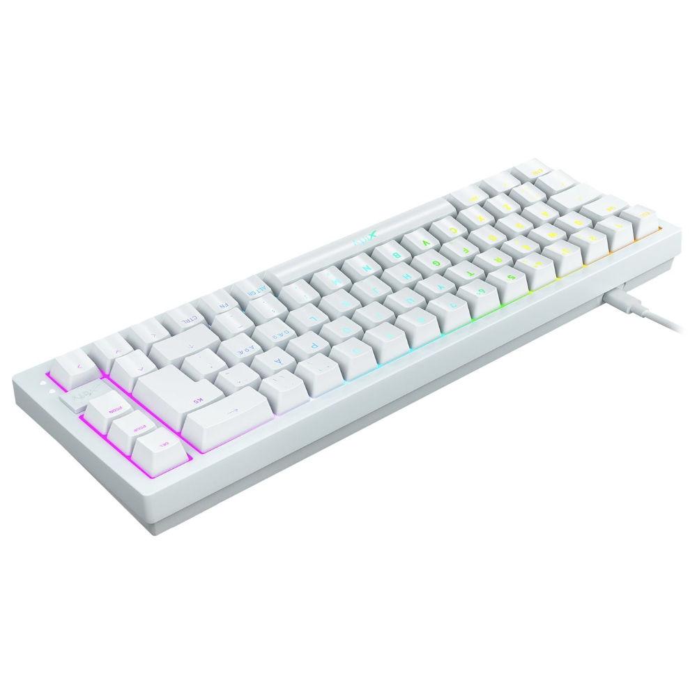 Геймърскa механична клавиатура XTRFY K5 Compact  Transperant White 65% Hotswap RGB  Kailh Red