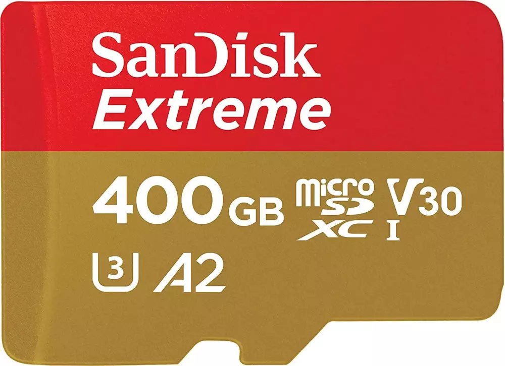 Карта памет SANDISK Extreme microSDXC, 400GB, 160MB/s, Class 10, A2, V30 UHS-I, U3, SD Adapter