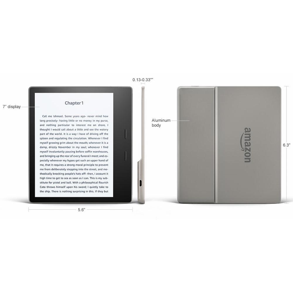 eBook четец Kindle Oasis, 7", 8GB, 300 ppi, Графит