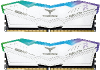 Памет Team Group T-Force Delta RGB 32GB (2x16GB) White DDR5 6400MHz CL40 - FF4D532G6400HC40BDC01