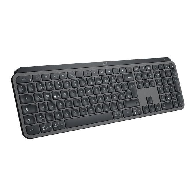 Безжична клавиатура Logitech MX Keys Bluetooth USB-C подложка за ръце Graphite - 920-009416