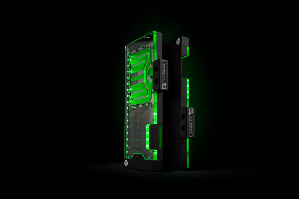 Воден блок за видео карта EK-Quantum Vector FTW3 RTX 3080/90 D-RGB - Nickel + Plexi + Backplate