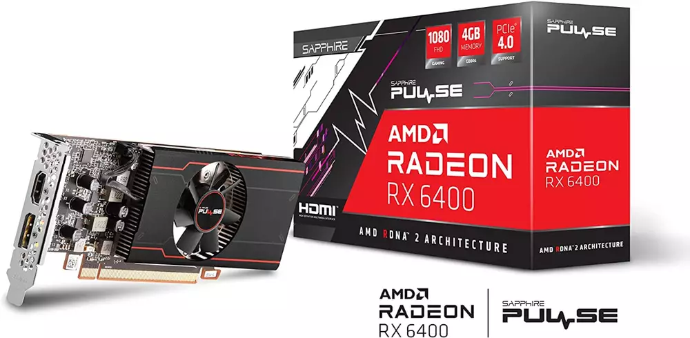 Видео карта Sapphire Pulse AMD Radeon RX 6400 GAMING 4GB GDDR6 Low Profile