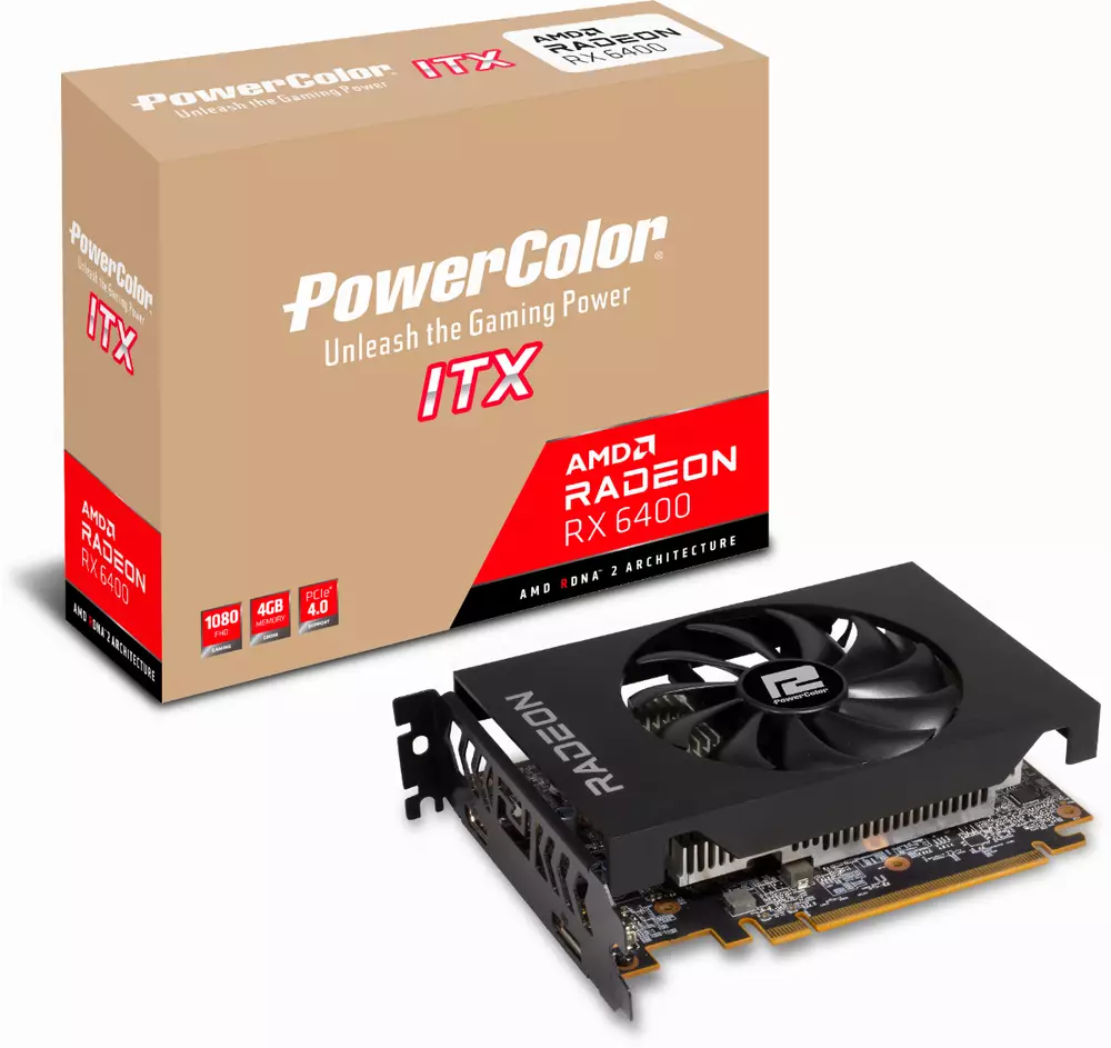 Видео карта PowerColor AMD Radeon RX 6400 4GB GDDR6