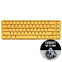 Геймърскa механична клавиатура Ducky One 3 Yellow SF 65% Cherry MX Silver