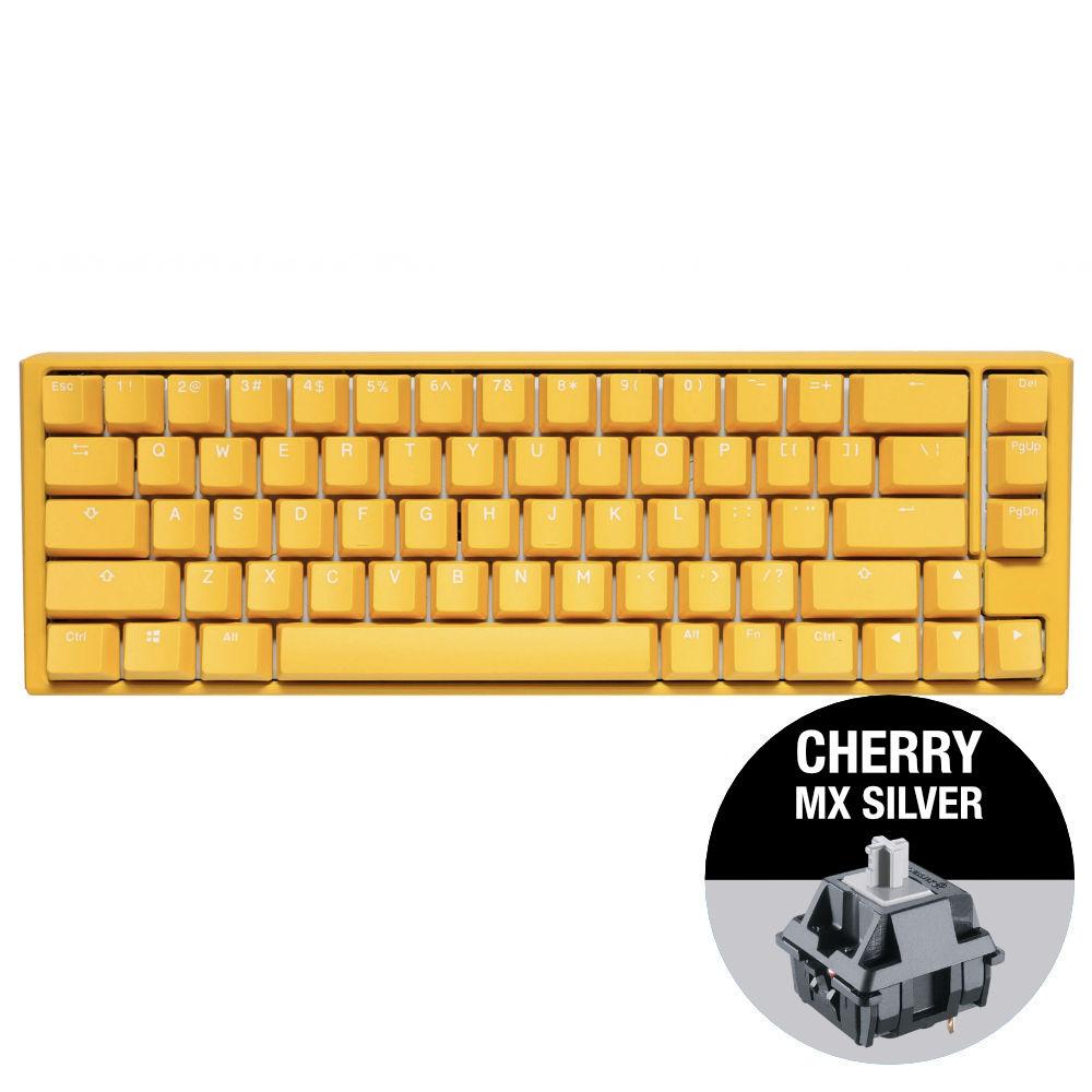Геймърскa механична клавиатура Ducky One 3 Yellow SF 65% Cherry MX Silver