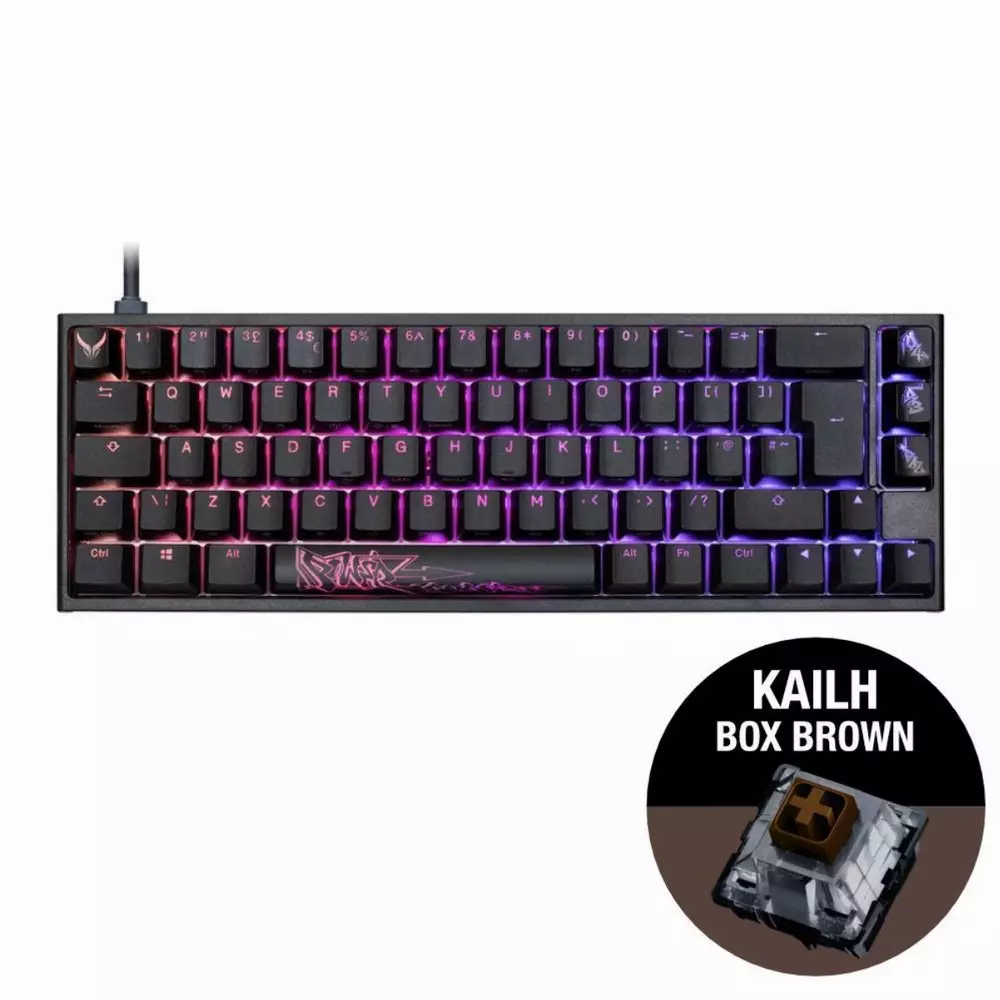 Геймърскa механична клавиатура Ducky x PowerColor One 2 SF RGB, Kailh BOX Brown