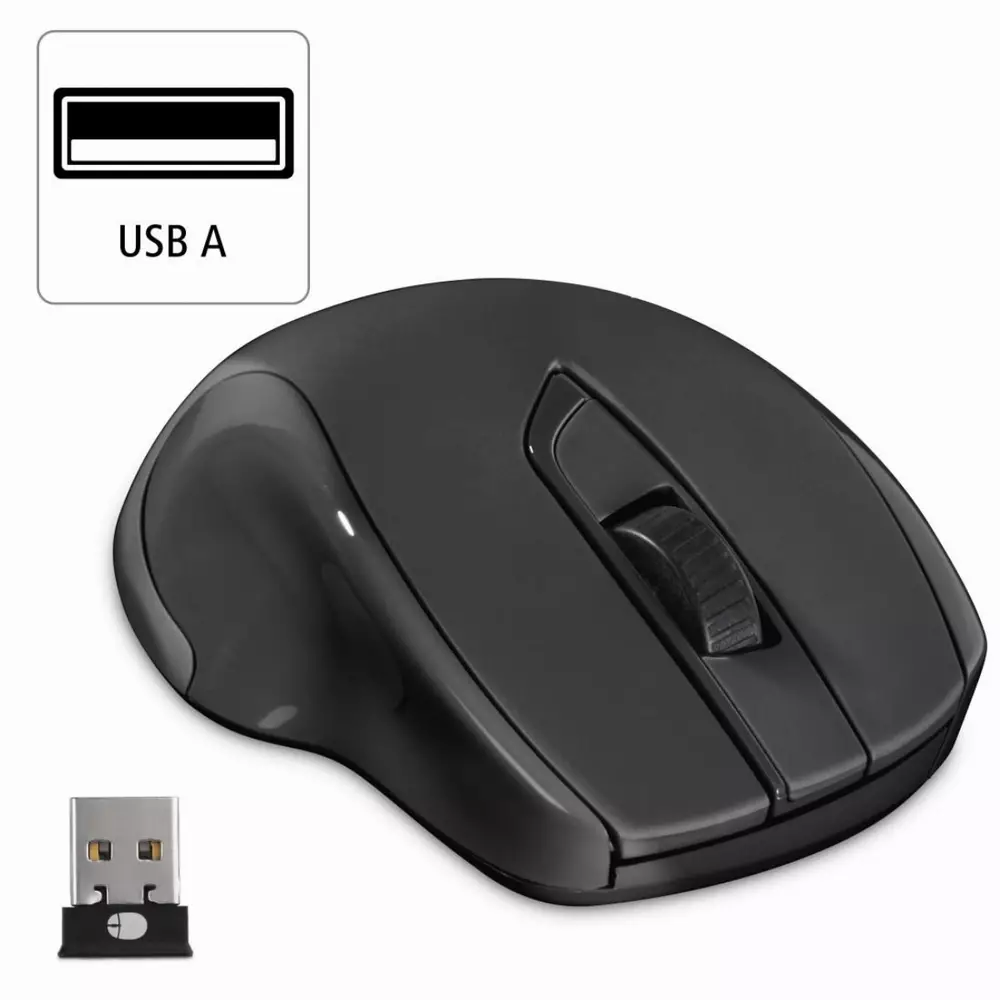 Безжична оптична мишка HAMA MW-800, 600-3200 dpi, 7 бутона, Черен