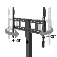 Стойка за TV HAMA, Регулируема, 165 cm (65"), 40 кг, Черен