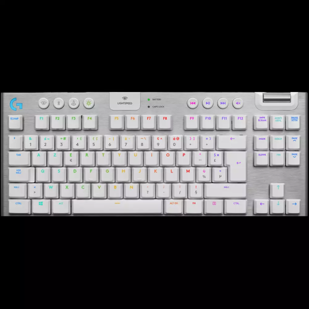 Геймърска механична клавиатура Logitech G915 TKL Tenkeyless LIGHTSPEED Wireless RGB White - 920-009664