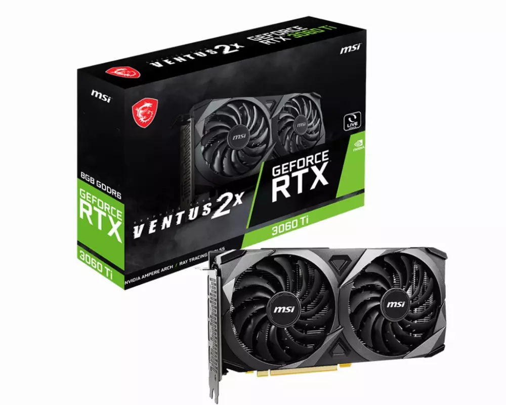 Видео карта MSI GeForce RTX 3060 Ti VENTUS 2X V1 LHR - 912-V397-251