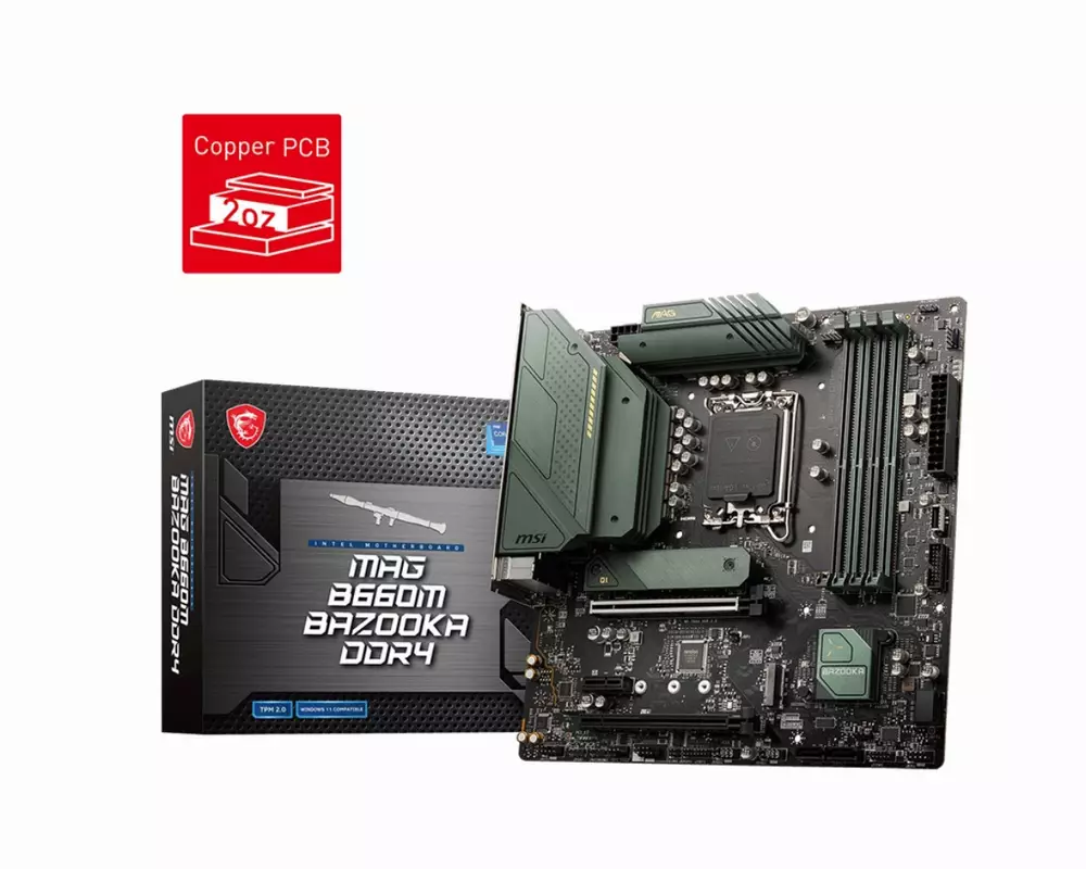 Дънна платка MSI MAG B660M BAZOOKA DDR4 LGA1700 - 911-7D43-006