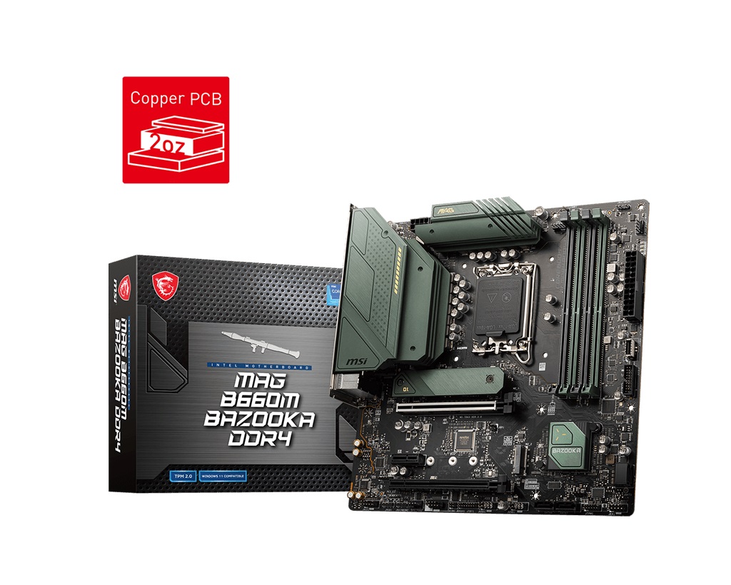 Дънна платка MSI MAG B660M BAZOOKA DDR4 LGA1700 - 911-7D43-006