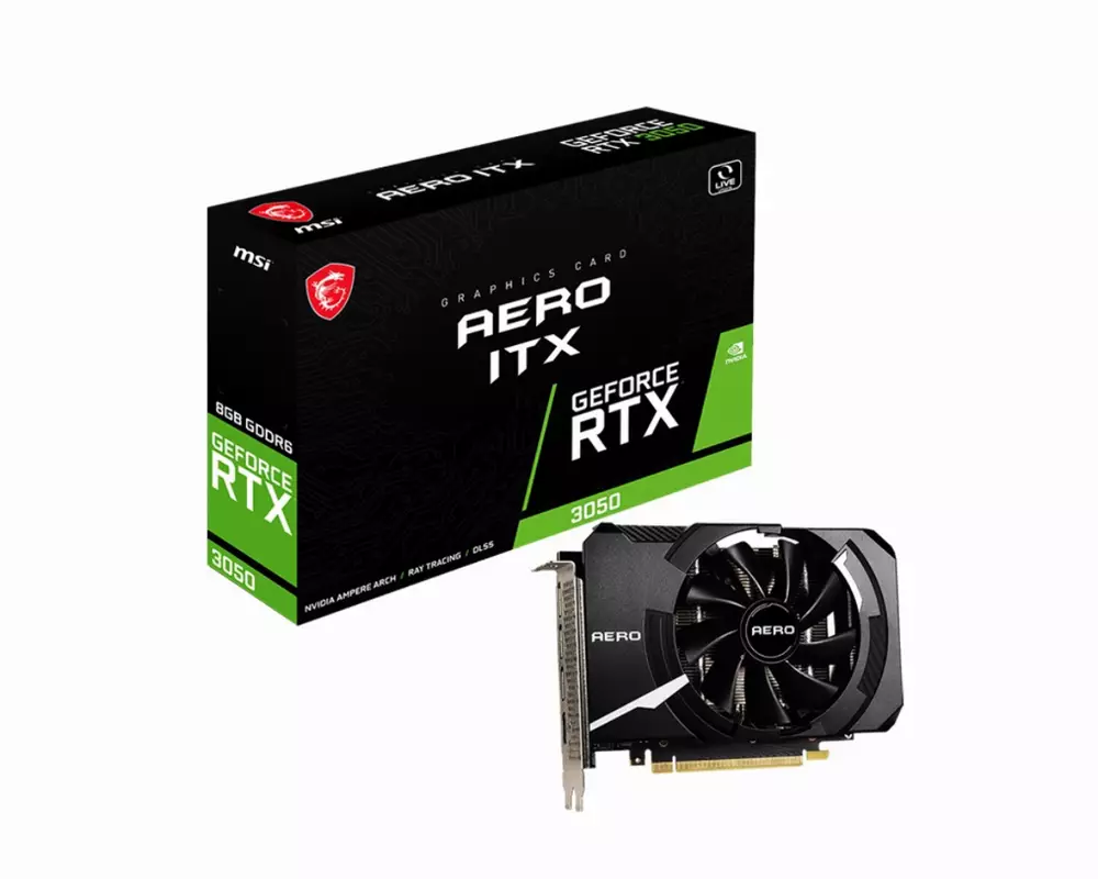 Видео карта MSI GeForce RTX 3050 AERO ITX 8G - 912-V809-4047