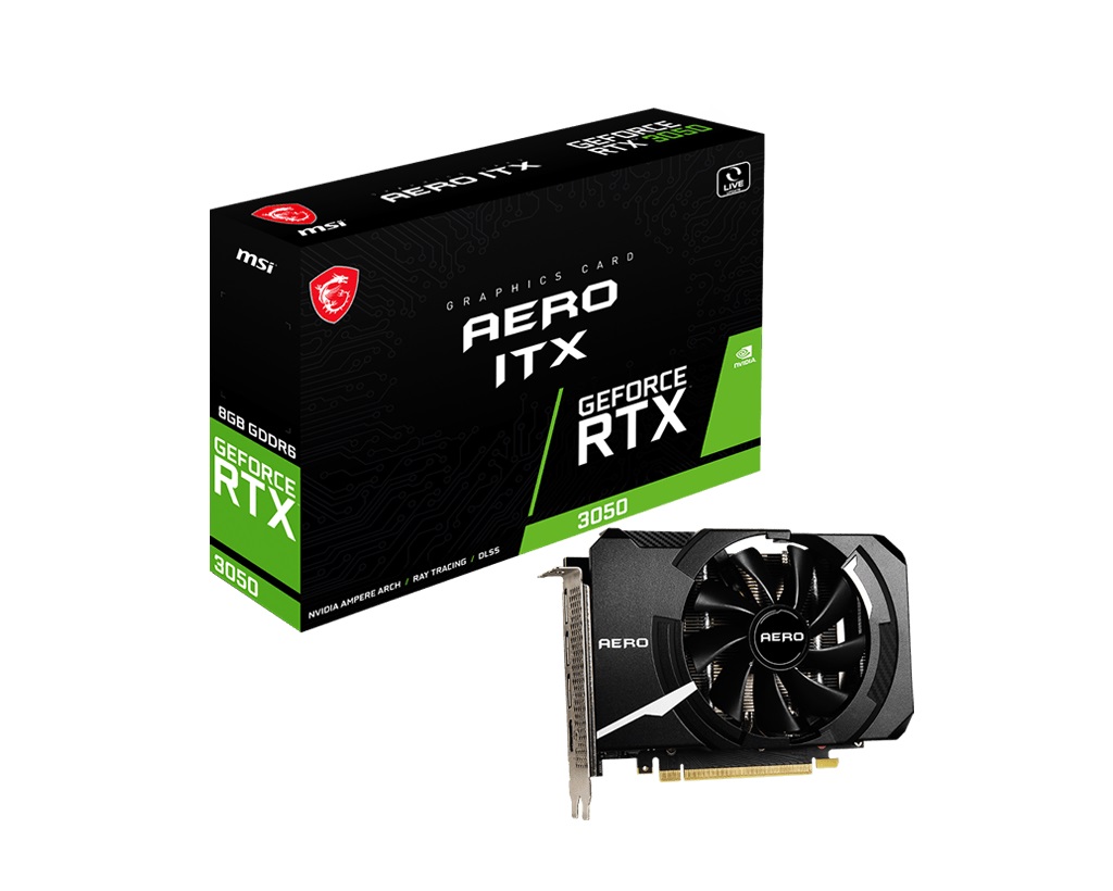 Видео карта MSI GeForce RTX 3050 AERO ITX 8G - 912-V809-4047