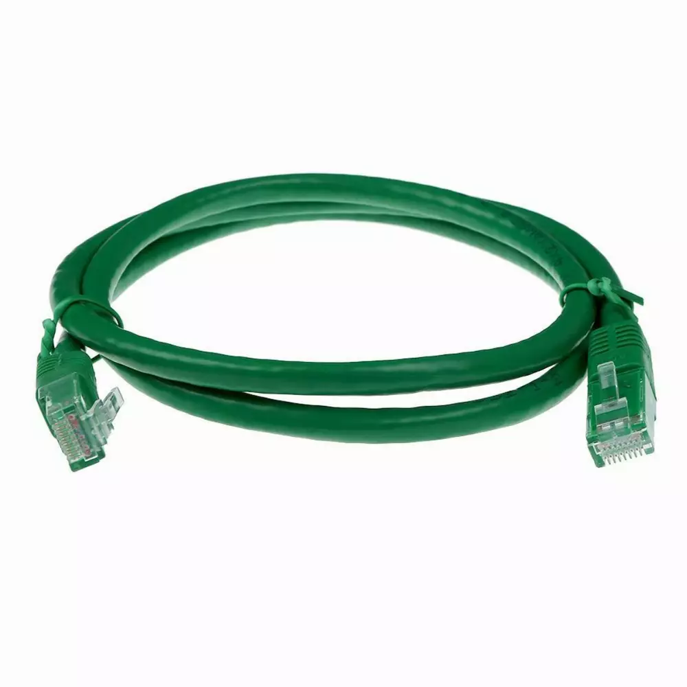 Cavo patch di rete ACT U/UTP, CAT 6, RJ-45 - RJ-45, 2.0 m, Conduttori in rame, Verde, Imballaggio bulk