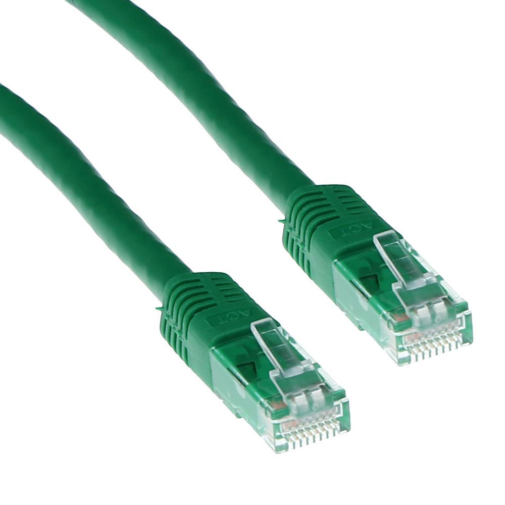 Καλώδιο δικτύου ACT U/UTP, CAT 6, RJ-45 - RJ-45, 5.0 m, Χάλκινα καλώδια, Πράσινο, Συσκευασία χύμα
