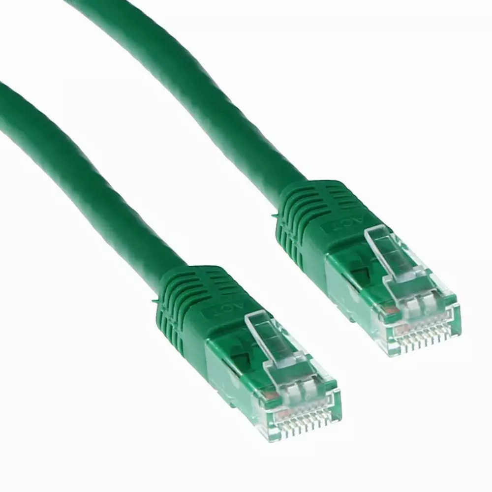 Cavo patch di rete ACT U/UTP, CAT 6, RJ-45 - RJ-45, 1.5 m, Conduttori in rame, Verde, Imballaggio bulk