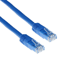 Мрежов пач кабел ACT U/UTP, CAT 6, RJ-45 - RJ-45, 3.0 m, Медни проводници, Син, Булк опаковка