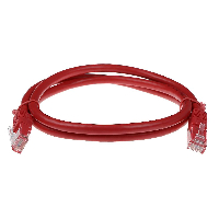 Мрежов пач кабел ACT U/UTP, CAT 6, RJ-45 - RJ-45, 3 m, Медни проводници, Червен, Булк опаковка