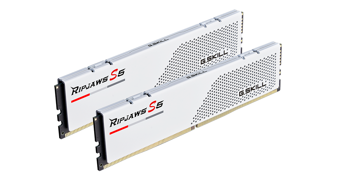 Памет G.SKILL Ripjaws S5 White 32GB (2x16GB) DDR5 5200MHz CL36 - F5-5200J3636C16GX2-RS5W