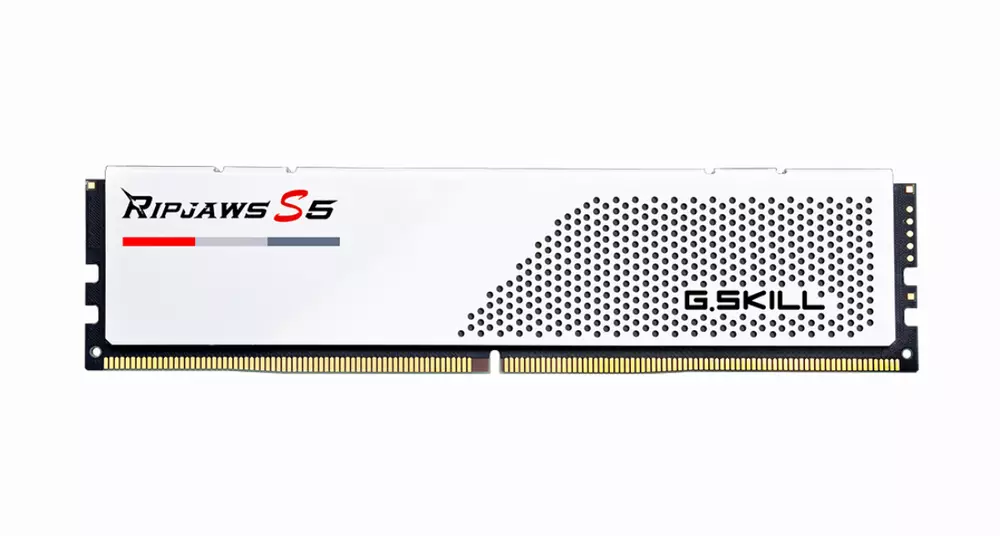 Памет G.SKILL Ripjaws S5 White 32GB (2x16GB) DDR5 6000MHz CL32 - F5-6000J3238F16GX2-RS5W