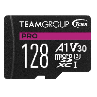 Карта памет Team Group A1 PRO microSDXC 128GB, UHS-I U3, V30, A1 + SD Адаптер