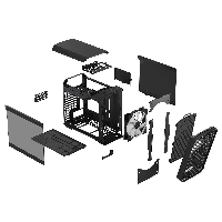 Кутия Fractal Torrent Nano Black RGB ITX - FD-C-TOR1N-02