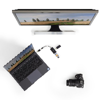 Четец за карти HAMA USB OTG Hub, USB 2.0 Type-A, SD, microSD, USB-A адаптер