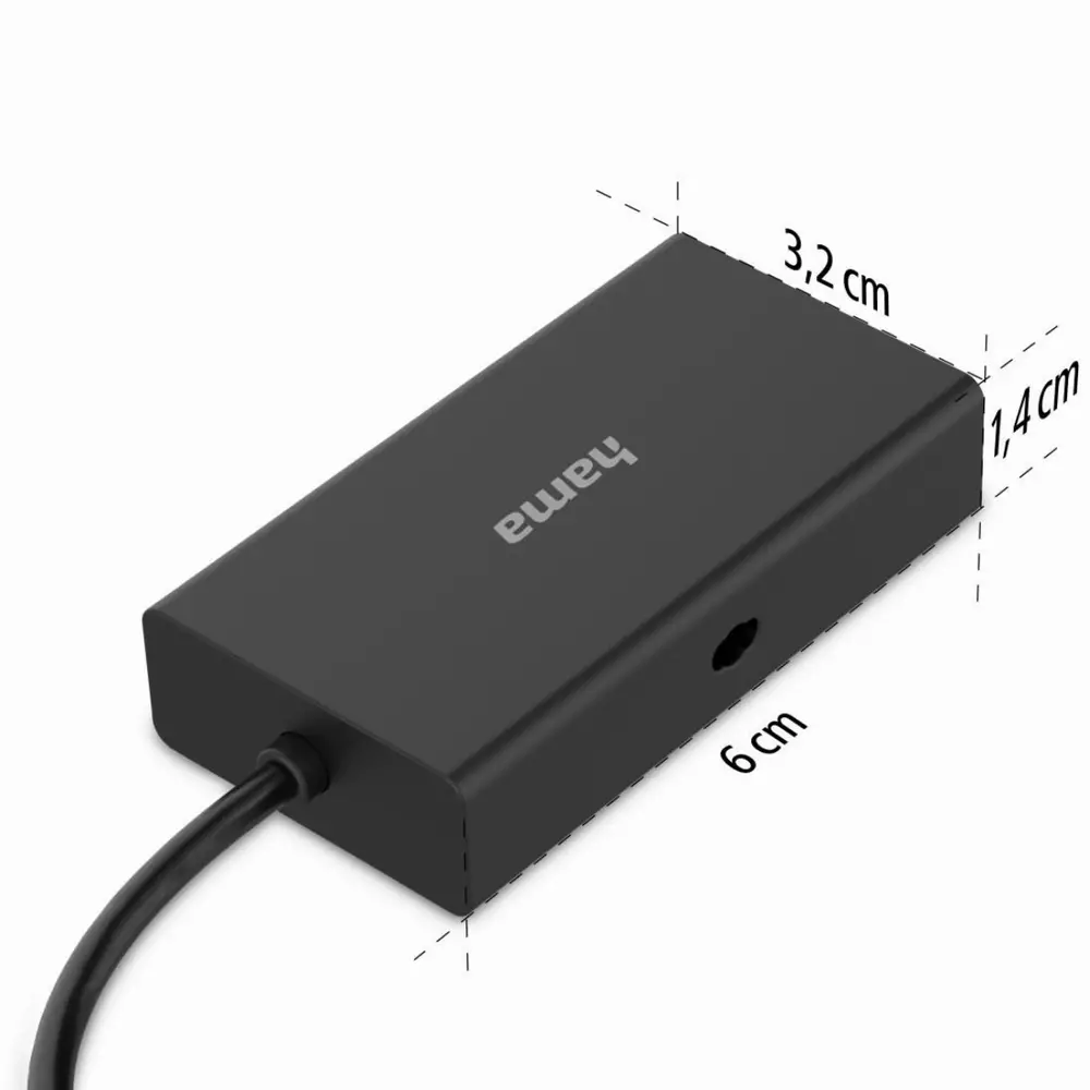 Четец за карти HAMA USB OTG Hub, USB 2.0 Type-A, SD, microSD, USB-A адаптер