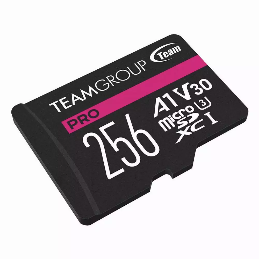 Карта памет Team Group A1 PRO microSDXC 256GB UHS-I U3 V30 A1 SD Адаптер
