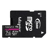 Карта памет Team Group A1 PRO microSDXC 256GB UHS-I U3 V30 A1 SD Адаптер