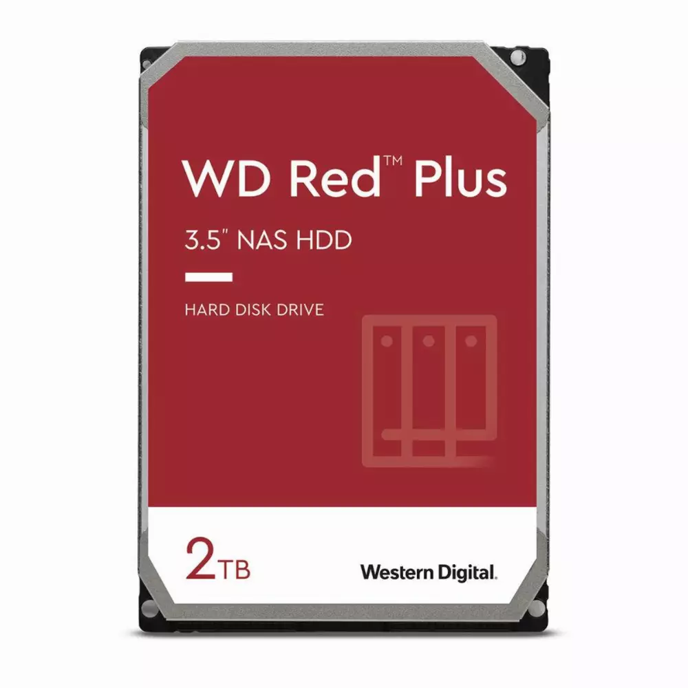 Хард диск WD Red PLUS NAS 2TB 3.5" 5400rpm 128MB SATA 3 6Gb/s - 	WD20EFZX