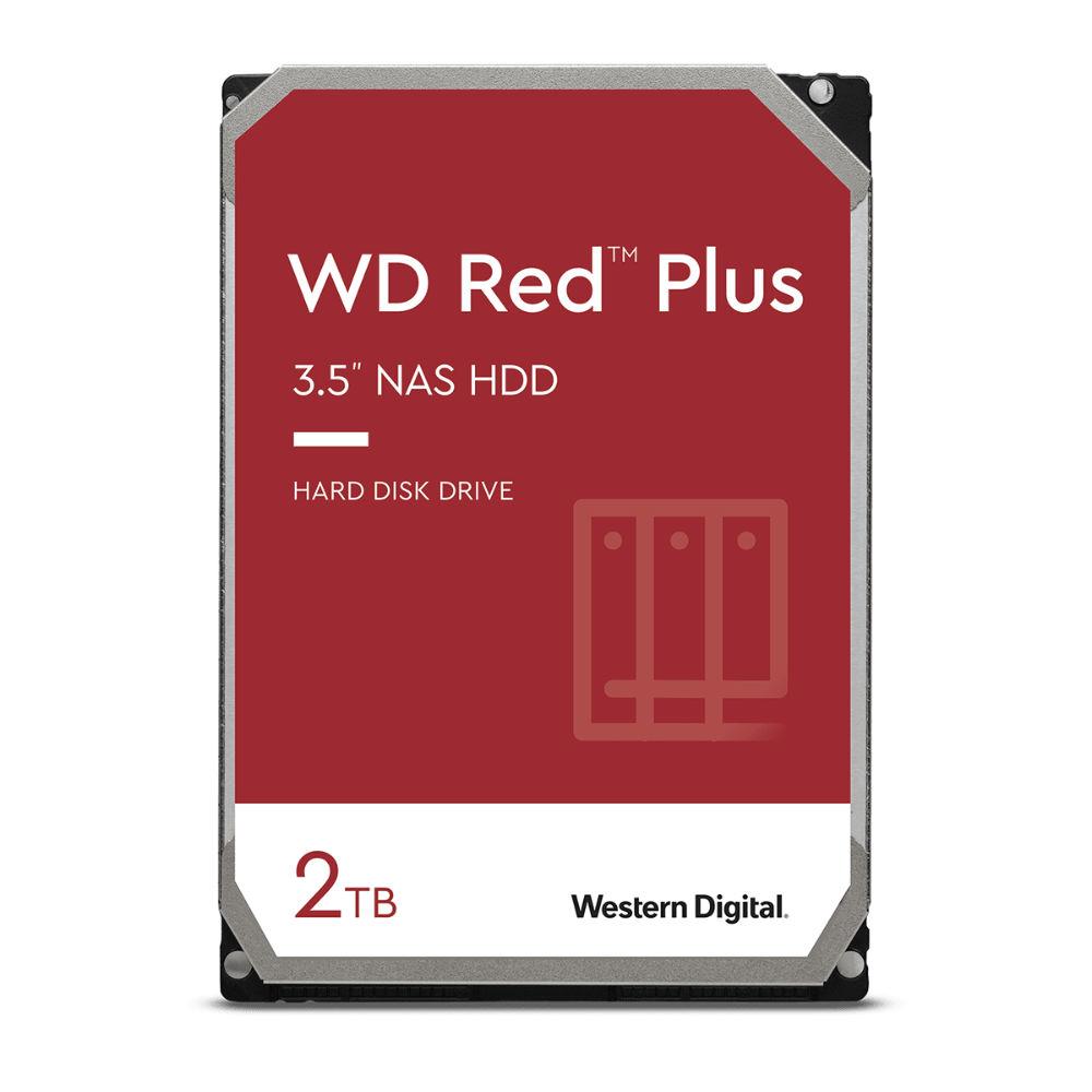 Хард диск WD Red PLUS NAS 2TB 3.5" 5400rpm 128MB SATA 3 6Gb/s - 	WD20EFZX