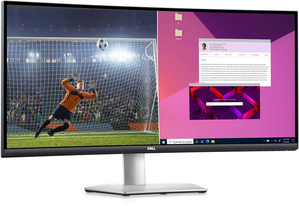 Монитор Dell S3423DWC Curved 34", VA, WQHD 3440x1440, 100Hz, 4ms, AMD FreeSync
