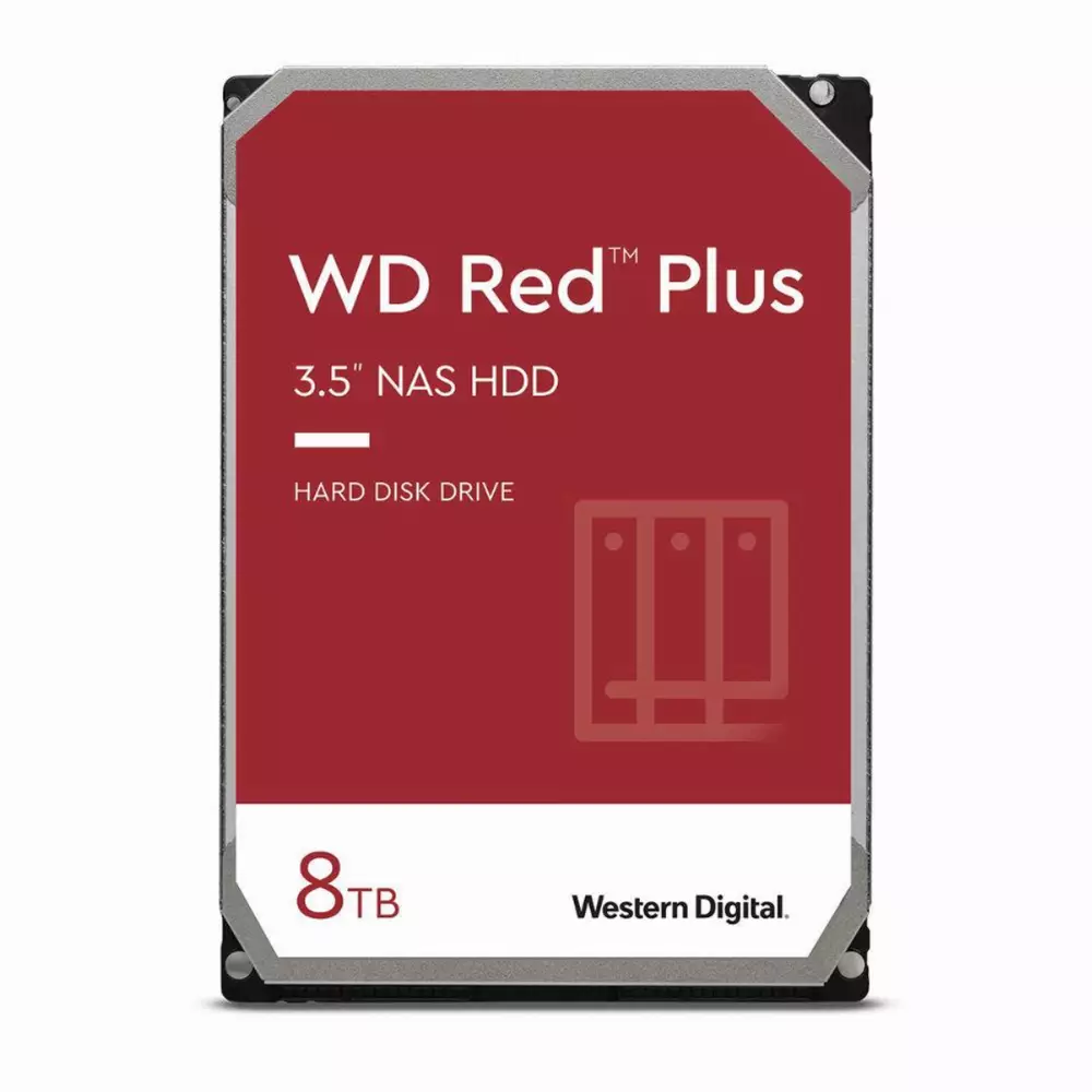 Твърд диск WD Red Plus 8TB NAS 3.5" 128MB 5640RPM - WD80EFZZ