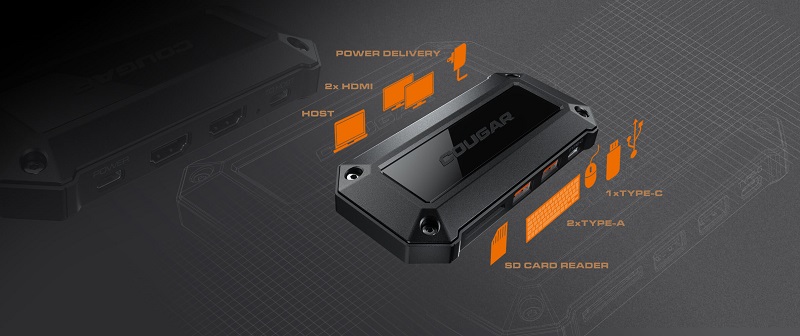 Докинг станция COUGAR DH07 Slim 7-Port Docking Hub - CG38K75100001