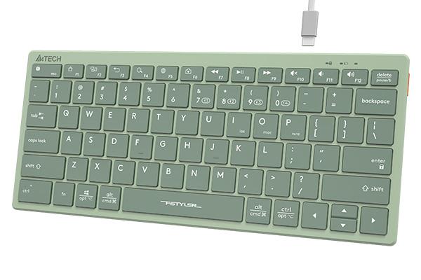 Безжична клавиатура A4TECH FBX51C FSTyler Bluetooth 2.4 GHz USB-C Кирилизирана Зелен