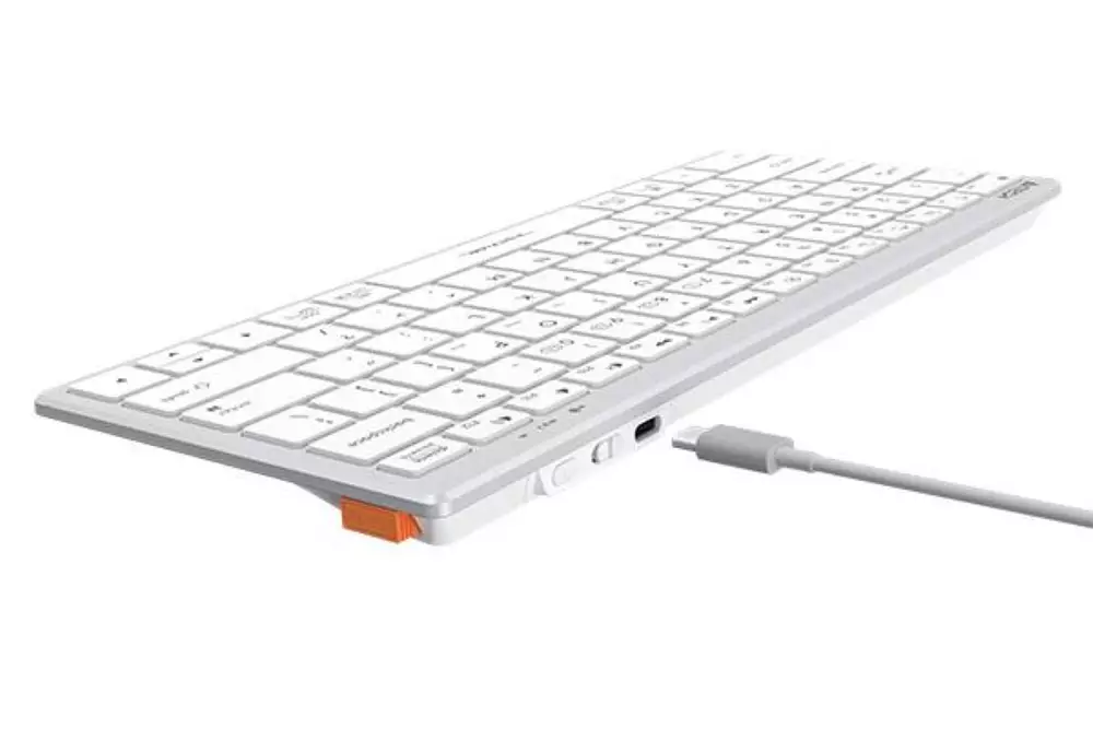 Безжична клавиатура A4TECH FBX51C FSTyler Bluetooth 2.4 GHz USB-C Кирилизирана Бял