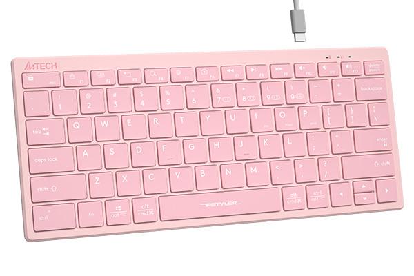 Безжична клавиатура A4TECH FBX51C FSTyler Bluetooth 2.4 GHz USB-C Кирилизирана Розов