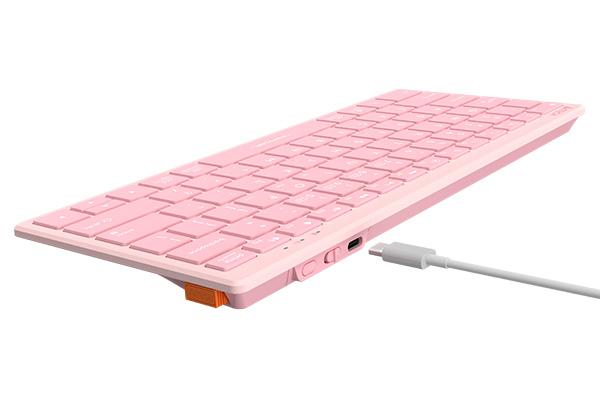 Безжична клавиатура A4TECH FBX51C FSTyler Bluetooth 2.4 GHz USB-C Кирилизирана Розов