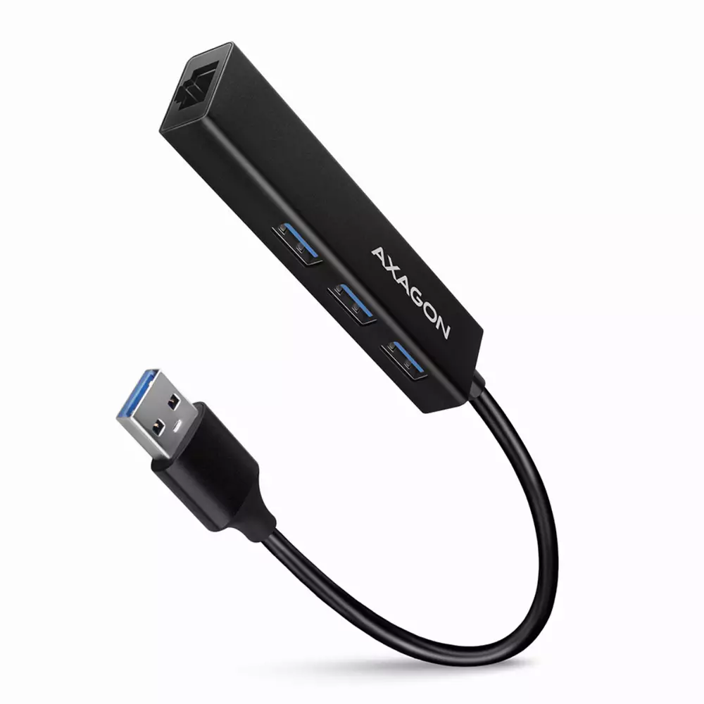 USB хъб Axagon HMC-GL3A + Gigabit LAN