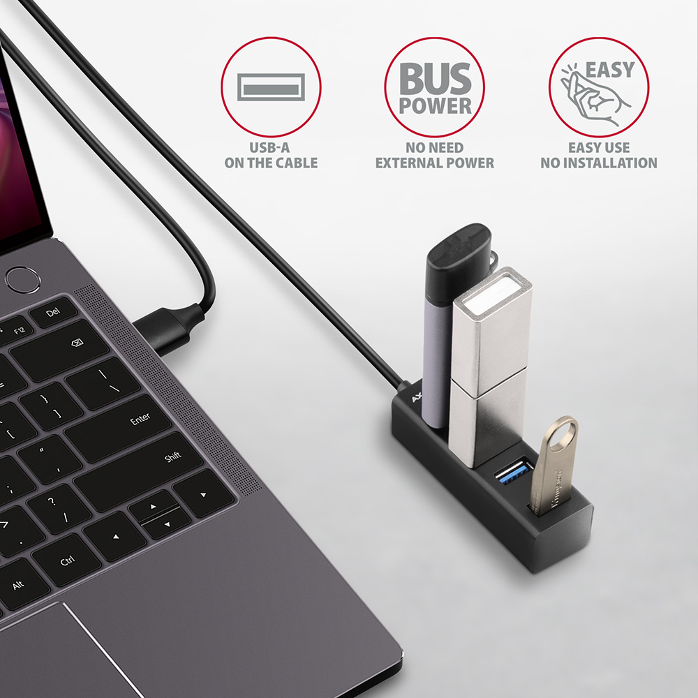 USB хъб Axagon HUE-M1AL Superspeed USB-A Mini