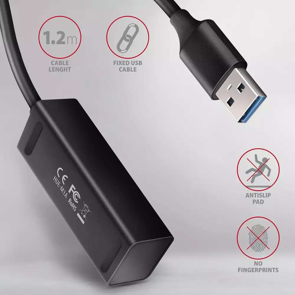 USB хъб Axagon HUE-M1AL Superspeed USB-A Mini