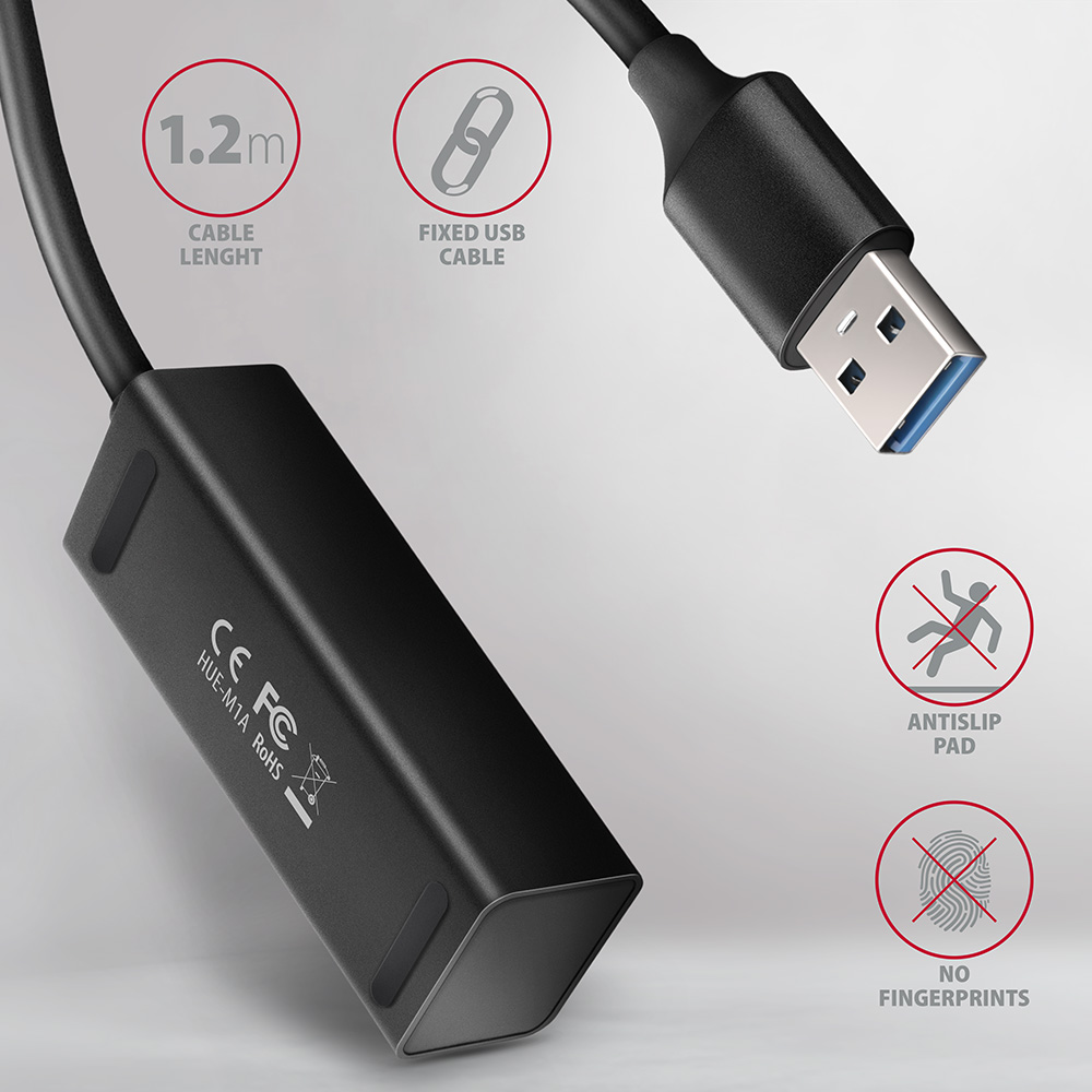 USB хъб Axagon HUE-M1AL Superspeed USB-A Mini